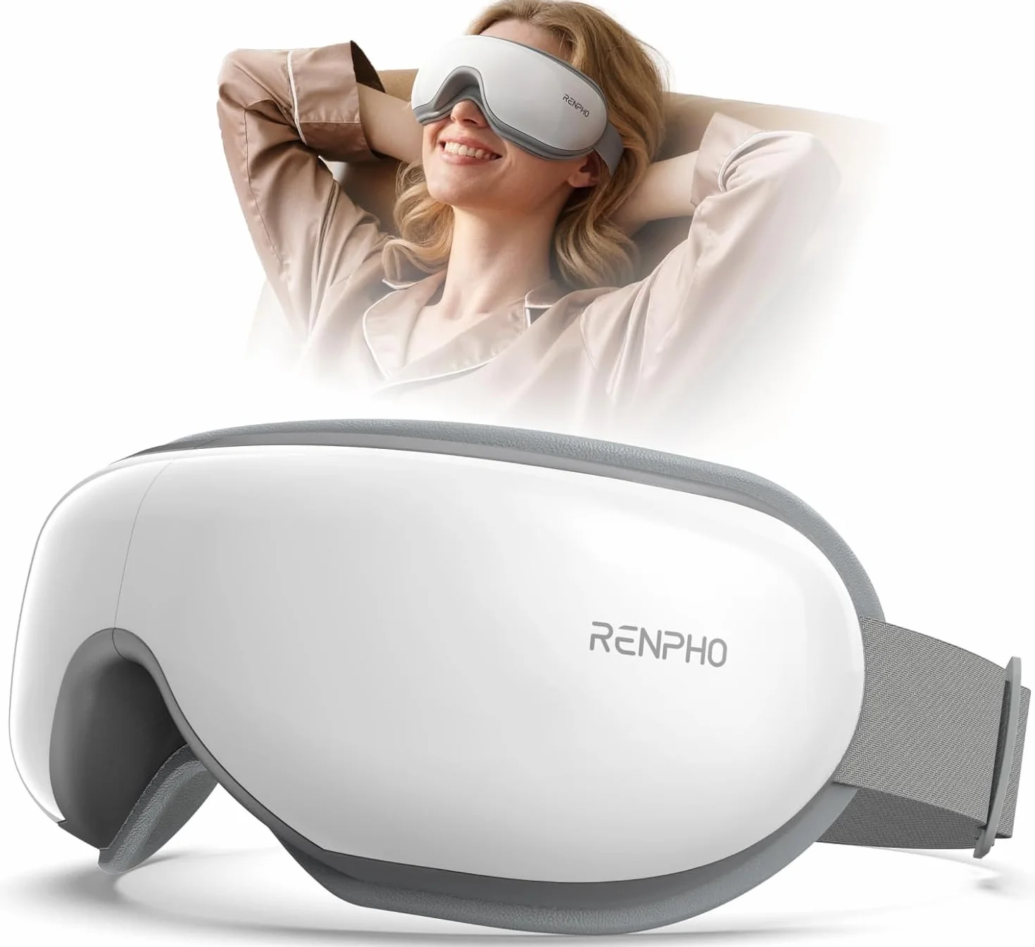 RENPHO Eyeris 1 Masajeador de ojos con calor Bluetooth Plegable para aliviar tensión ocular