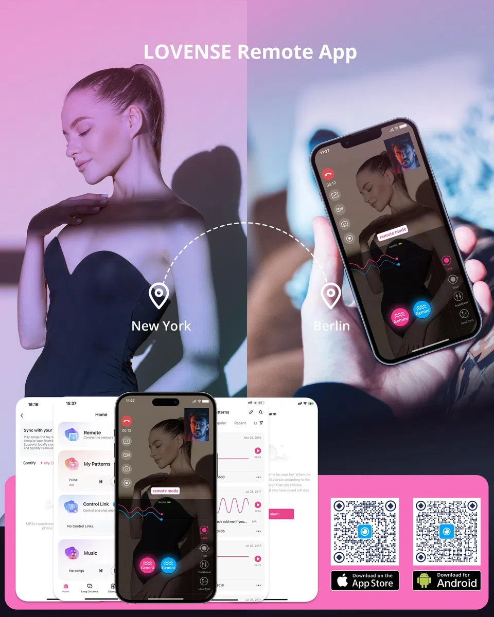 LOVENSE Gemini Pinzas Vibratorias Ajustables para Pezones con Bluetooth con Remoto App, Vibrador Mando Distancia, Juguetes Sexuales para Mujeres, Hombre, Pareja