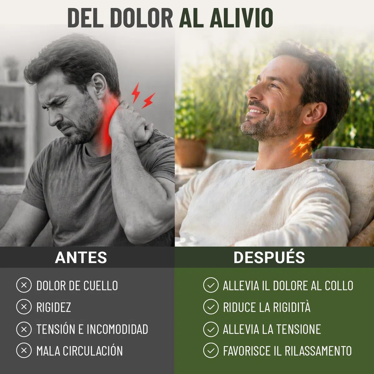 BeFit24 Masajeador Cervical 4D con Calor, Inalámbrico, Masajeador de Cuello, Hombros y Espalda, Alivio Rápido del Dolor y Contracturas, Relajación Profunda en Casa y Oficina, Ideal como Regalo