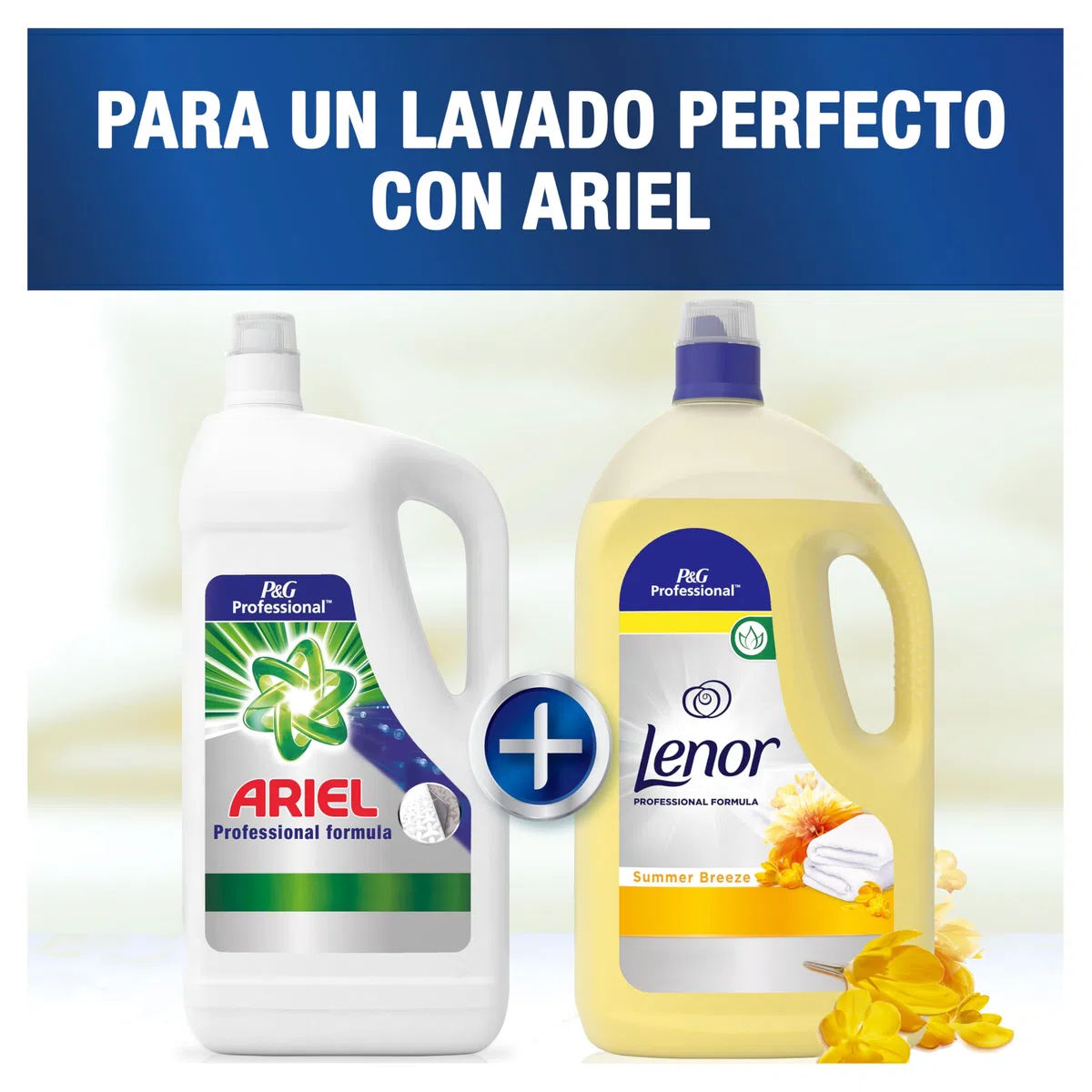 Lenor Professional Suavizante Ropa Potenciador Concentrado 12 L (3 X 4L) 600 Lavados Brisa De Verano
