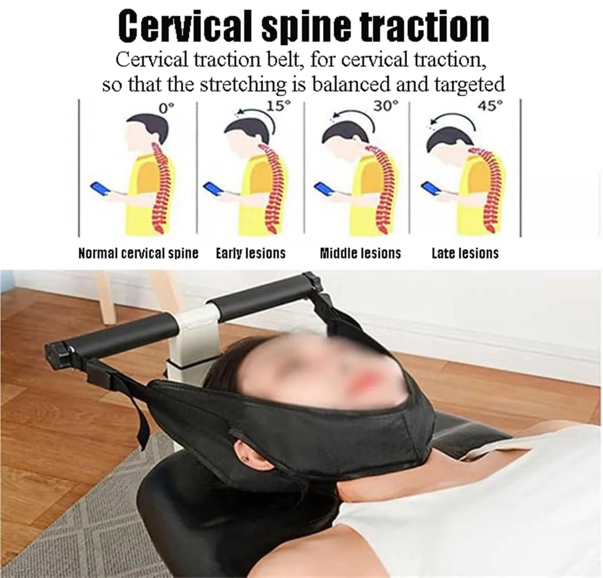 Cama Tracción Cervical y Lumbar Adecuado Hernias Discales Dolores Cervicales Alivia el Dolor y Mejora La Postura Equipo Dispositivo Estiramiento Corporal