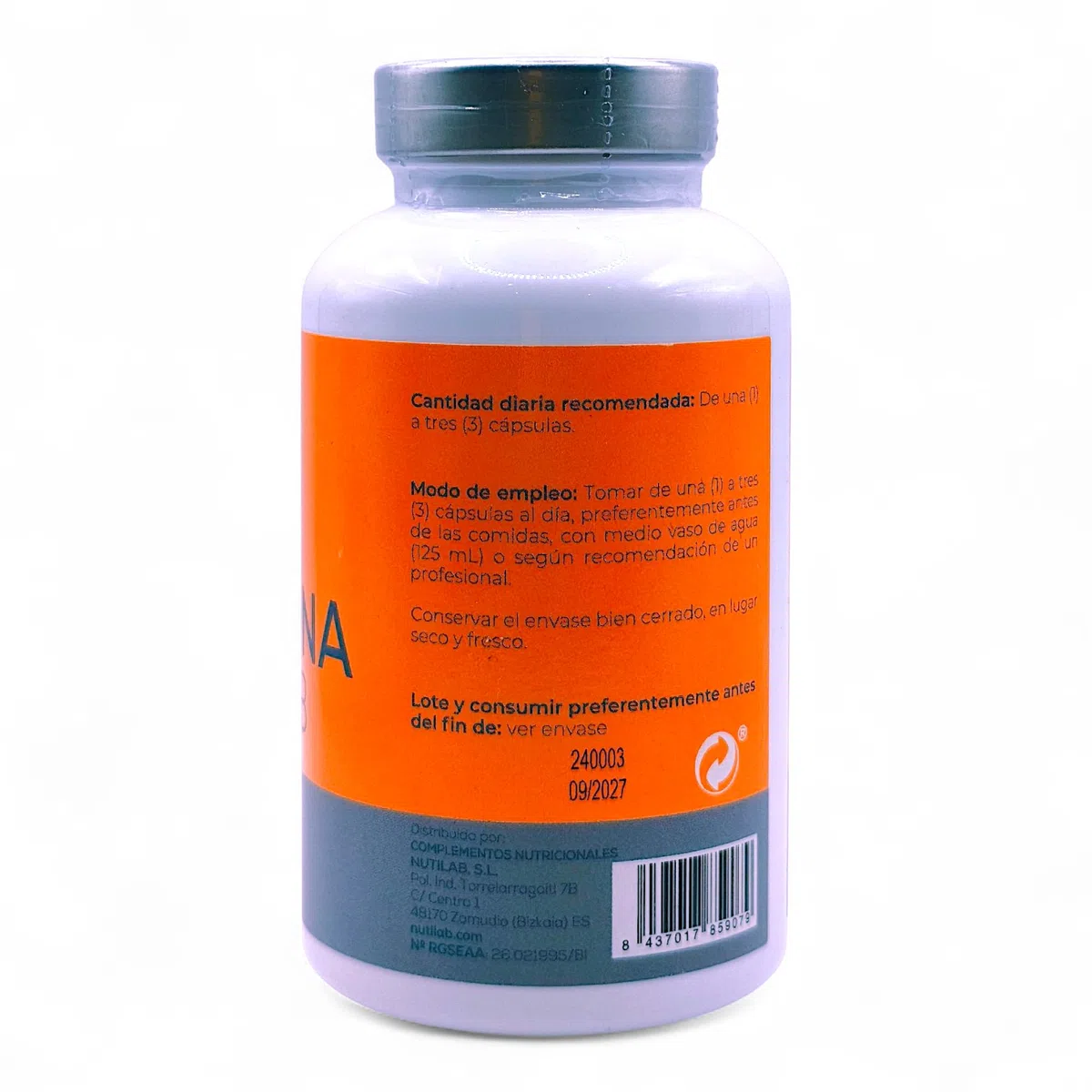 Nutilab Berberina 500mg 60 Cápsulas - Extracto Puro de Agracejo (97% Berberina HCl) - Control de Glucosa, Colesterol y Triglicéridos - Apoyo Metabólico y Salud Intestinal