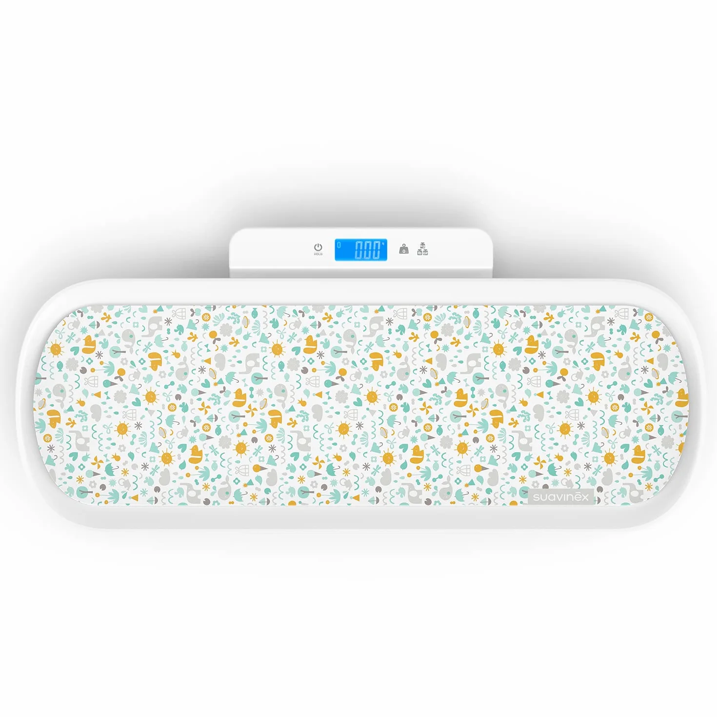 Suavinex Báscula Digital para Bebés y Adultos de Gran Precisión 1-100 kg con Bandeja Desmontable Blanco