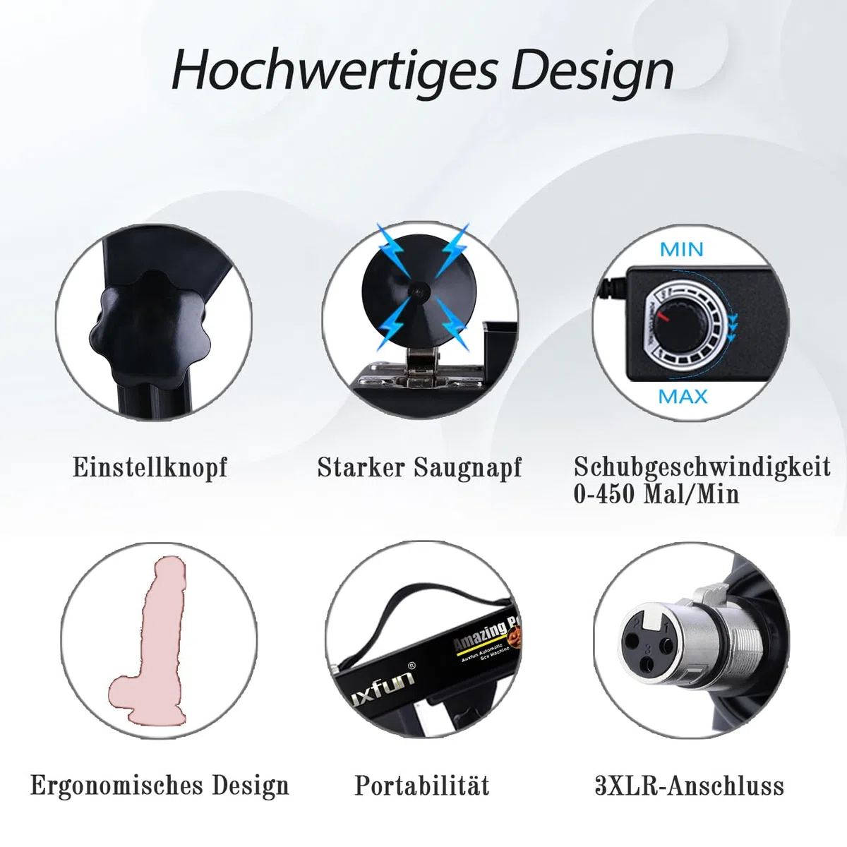 Máquina sexual, máquina de amor automática con 7 accesorios para mujeres y hombres, máquina de follar con taza de masturbación, consolador anal, conector 3XLR, pistolas de follar