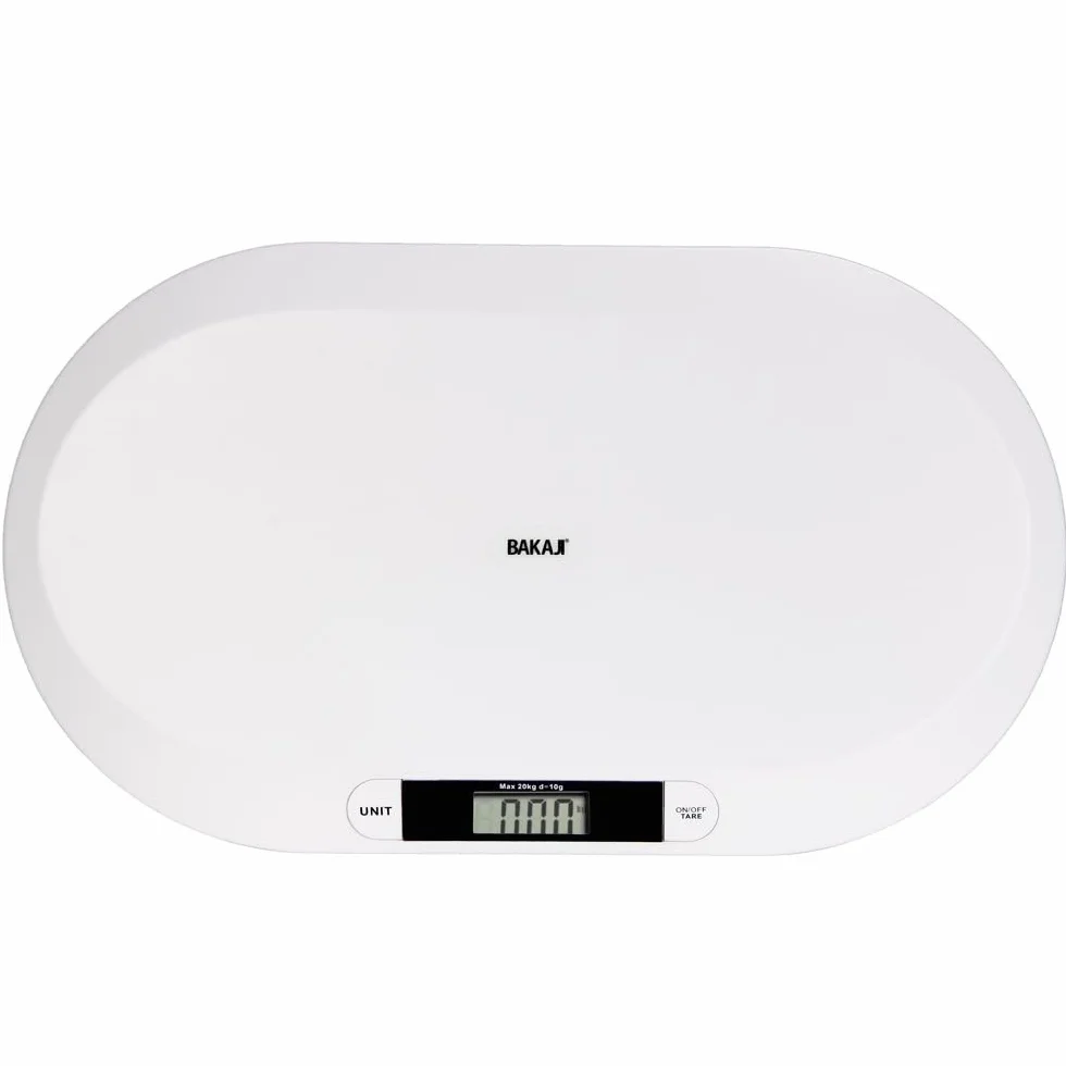 Báscula electrónica de peso para niños recién nacidos 20 kg/44 lb LCD blanco