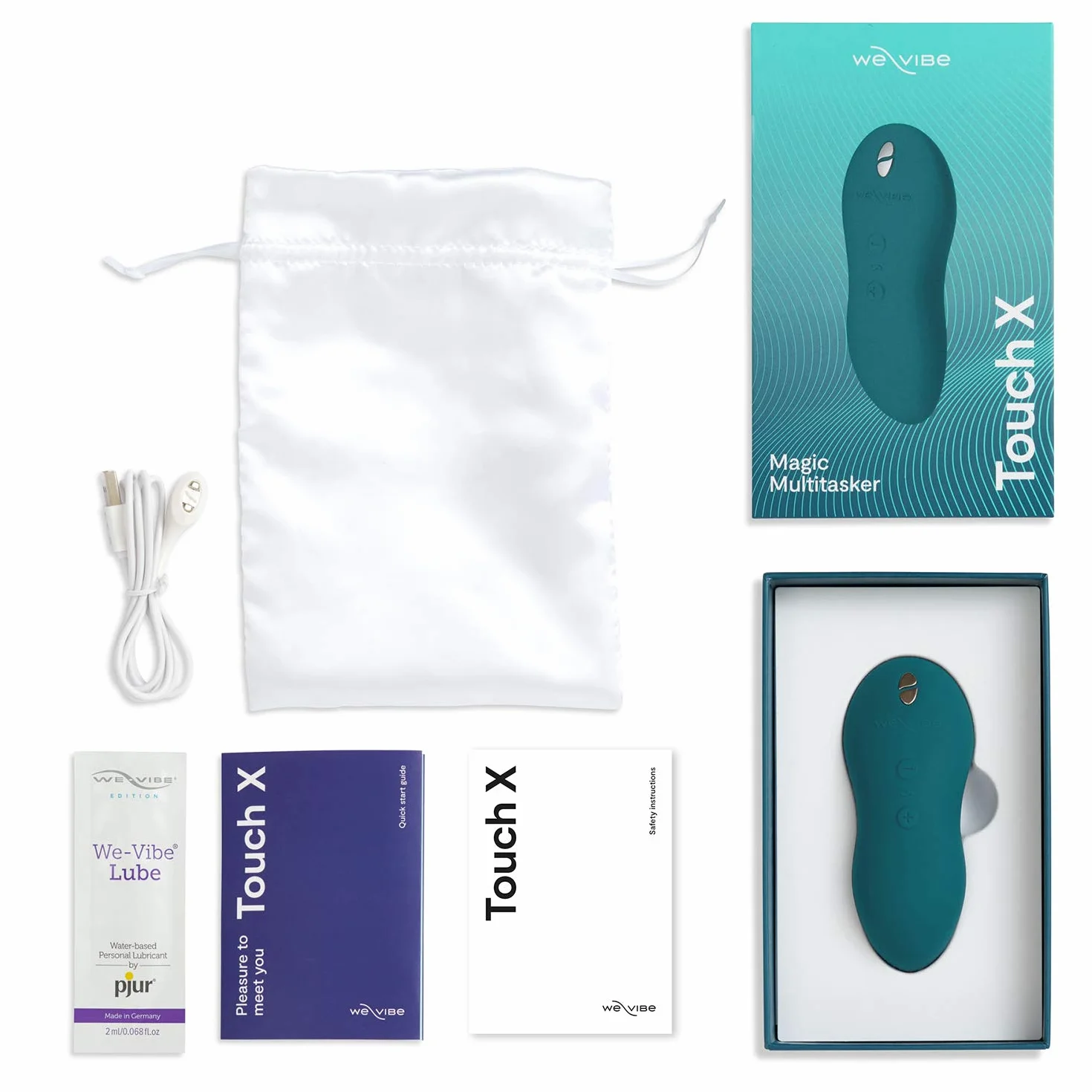 We-Vibe Touch X - Travel Vibrador mini estimulador del clítoris, vibración potente, tamaño compacto, silencioso, 100% impermeable