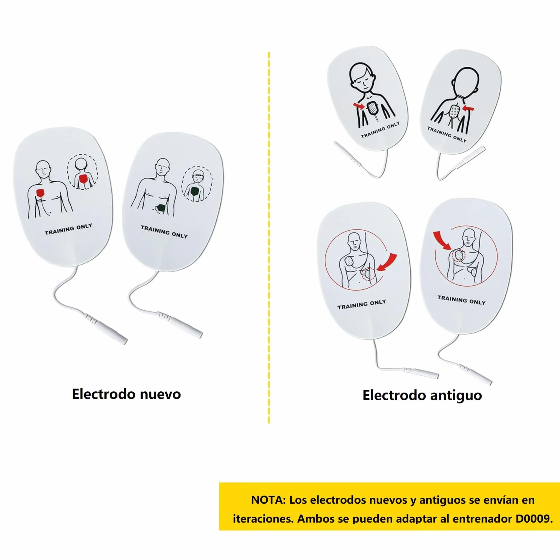 Mini AED Trainer Desfibrilador Entrenamiento Español Formación SBV DESA Principiantes (XFT-D0009)