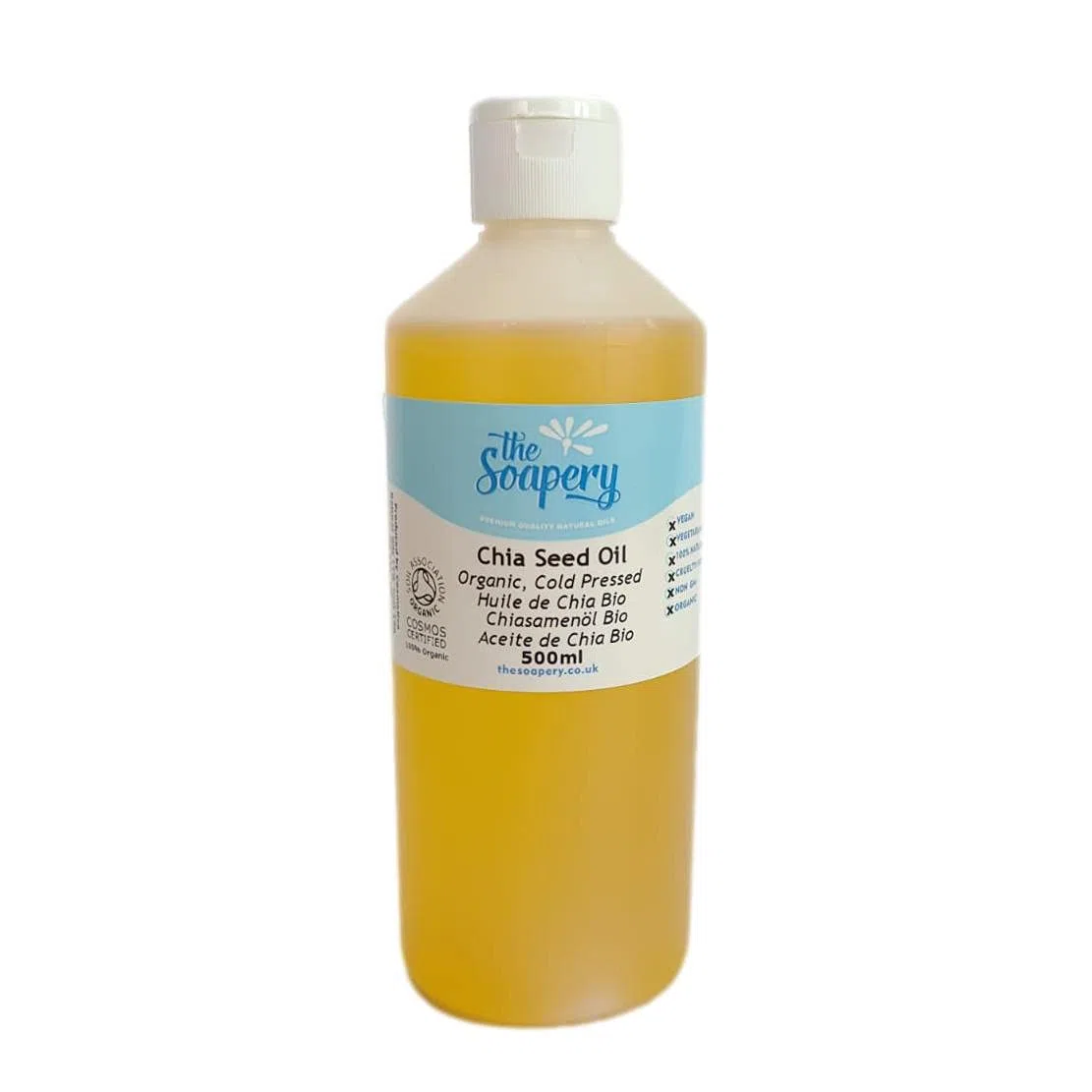Aceite de semilla de chía orgánico prensado en frío 500ml - 100% puro