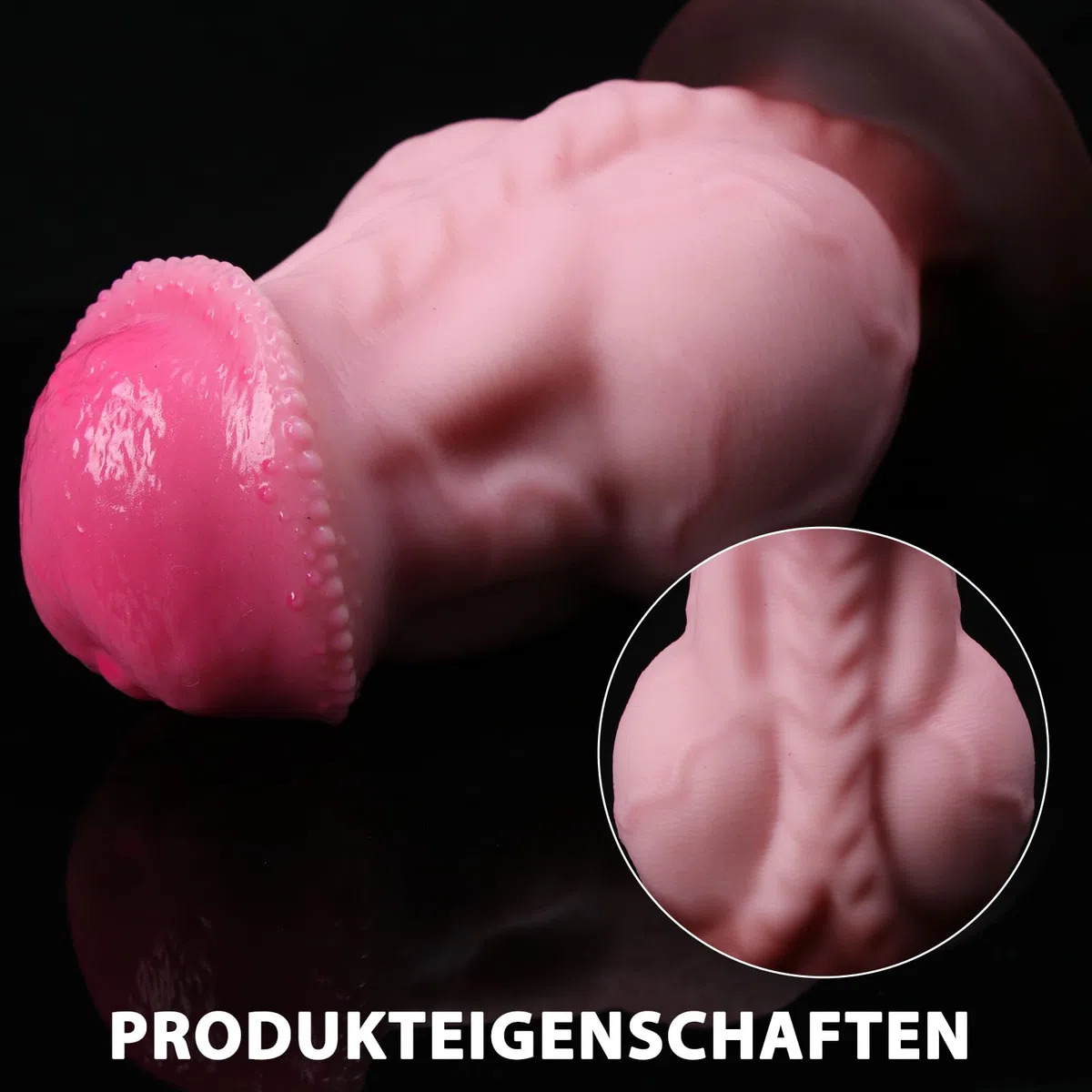 Consolador gigante cola de silicona, consolador anal grande erótico, consolador monstruo juguetes anales para parejas mujeres y hombres, estimulación prostática masturbador (M)