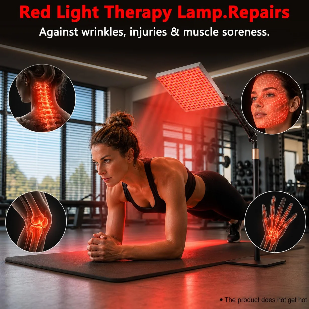 Lámpara de Luz Roja Infrarroja Corporal y Facial 225 LED 660nm 850nm Terapia