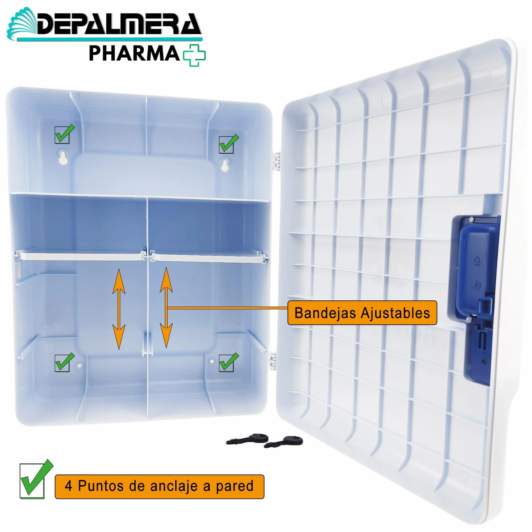Pharma Armario Botiquin Primeros Auxilios Grande de Pared Homologado Completo