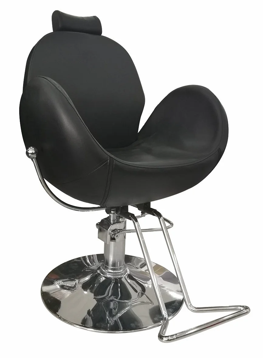 LOVECRAZY Sillón Profesional de Peluquería 360º Giratoria Base Fijo Apoyapies Metal Altura Regulable