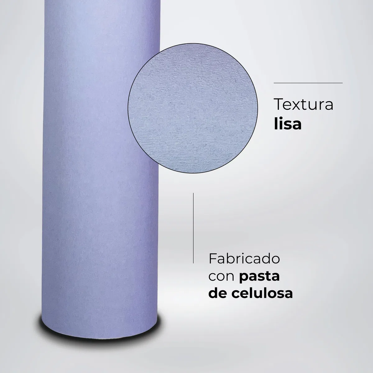 6 Rollos Papel Camilla Morado 59 cm x 65 metros | Papel Camilla Masaje Textura Lisa