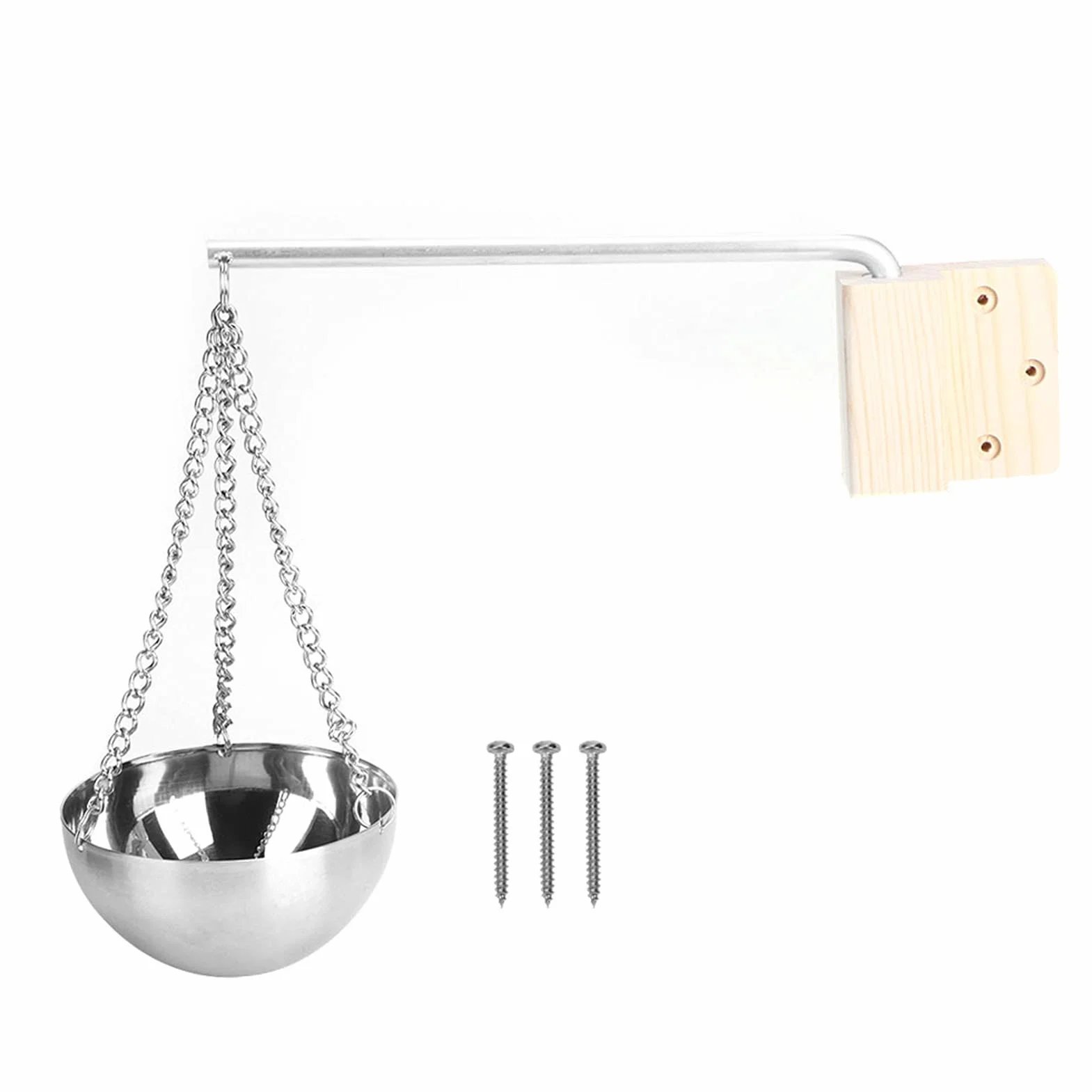 Tazón de Aroma para Sauna, Tazón de Acero Inoxidable para Aceite Esencial SPA con Placa de Madera y Tornillos, Taza para Aceite de Aromaterapia Apto para Sauna (Pequeño)