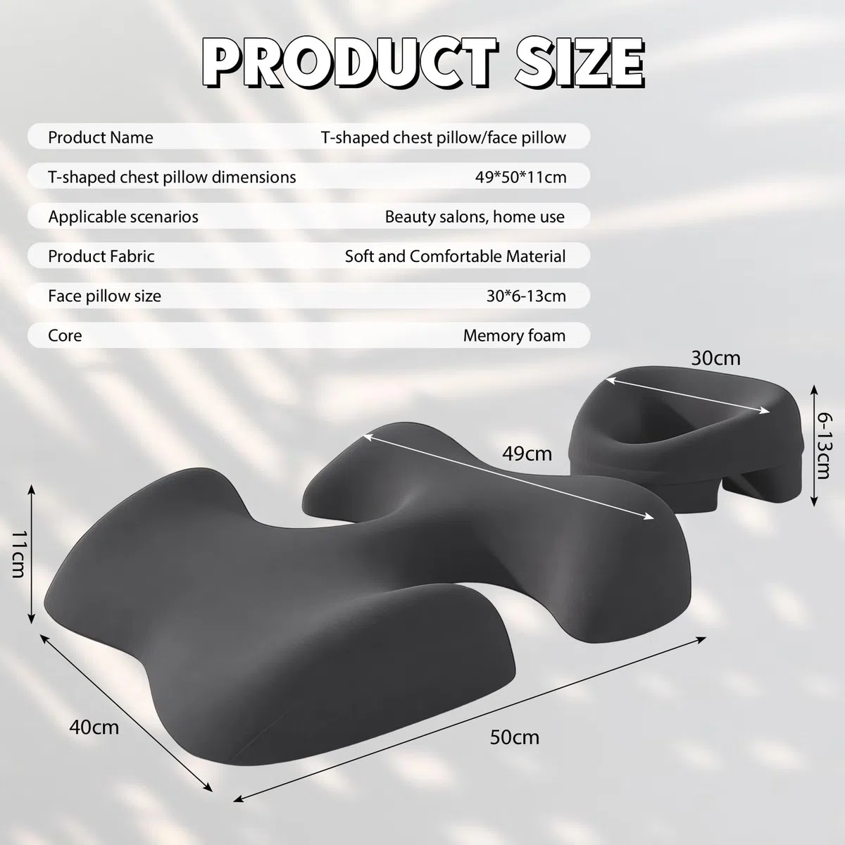 Juego de cojín de Masaje para el Pecho y el Rostro, cojín de Masaje con Agujero para la Cabeza, Suave y cómodo, Soporte para el Pecho, para Cama, salón, hogar, Dormitorio
