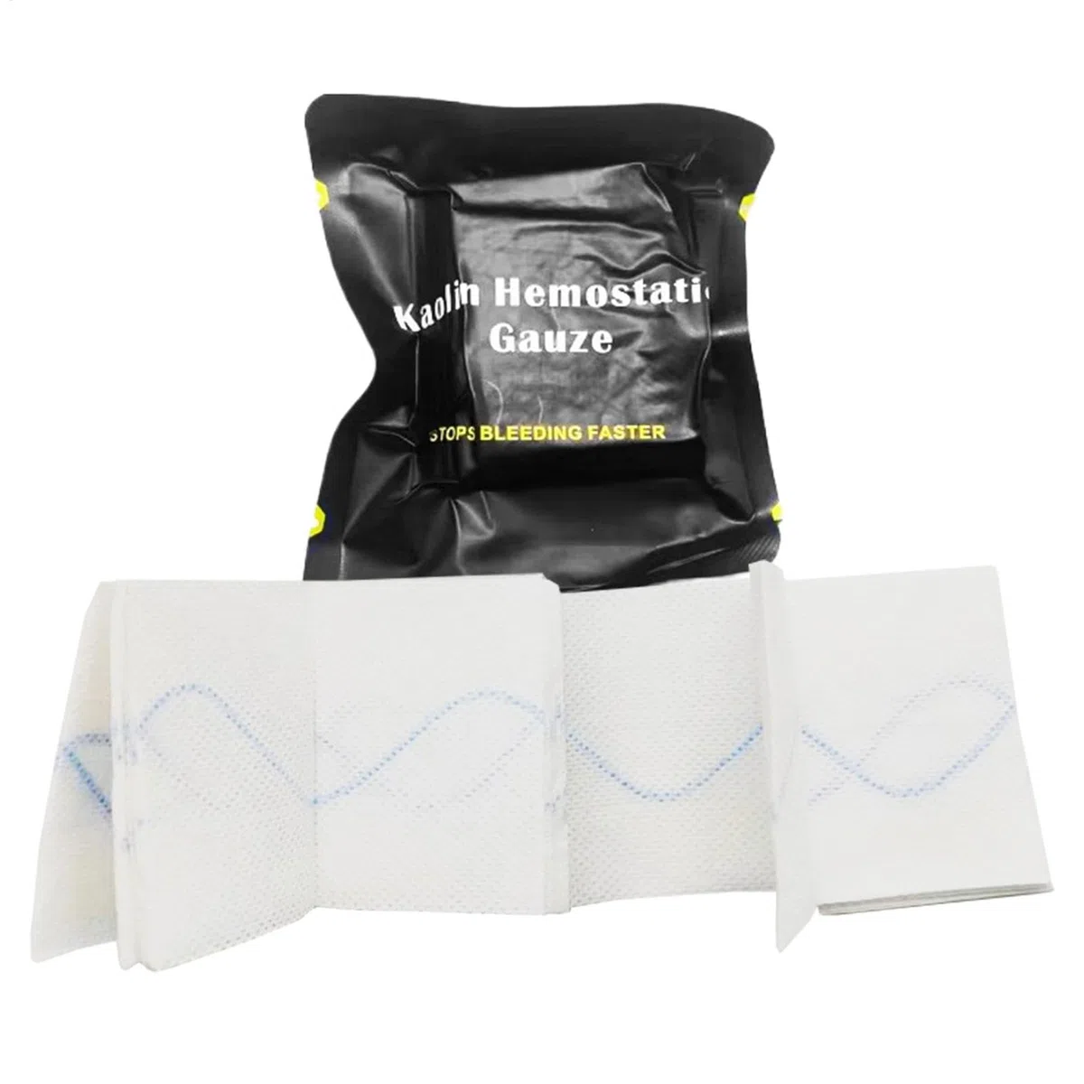 Almohadilla de control de gasa, vendaje de caolín de arcilla, vendaje de coagulación, diseño de absorción rápida, paquete de cuidado de heridas, color, para camping, senderismo, viajes