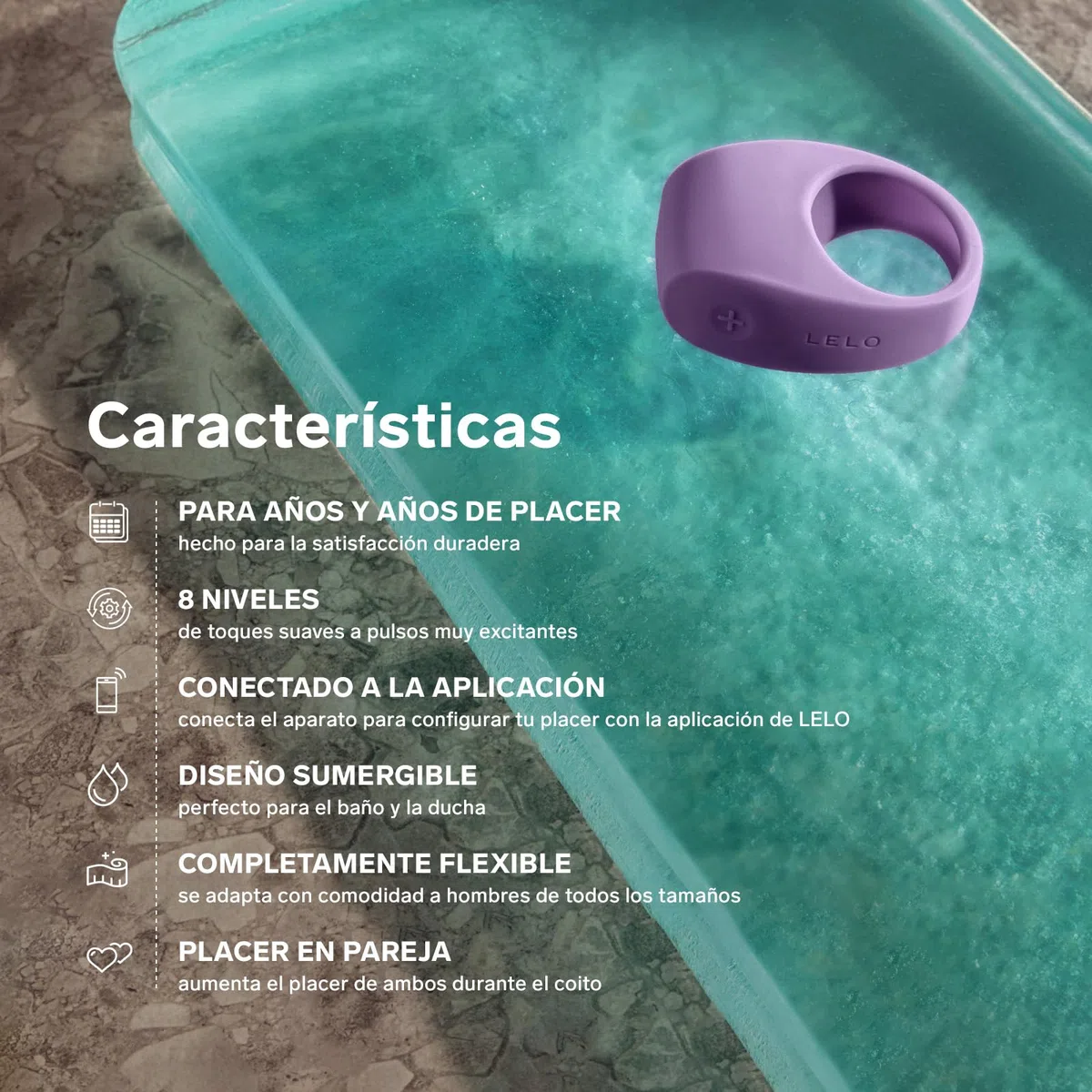 LELO TOR 3 Anillo Pene Masculino Vibrador en Conectado a Aplicación y con 8 Modos para Intensificar el Placer, Black