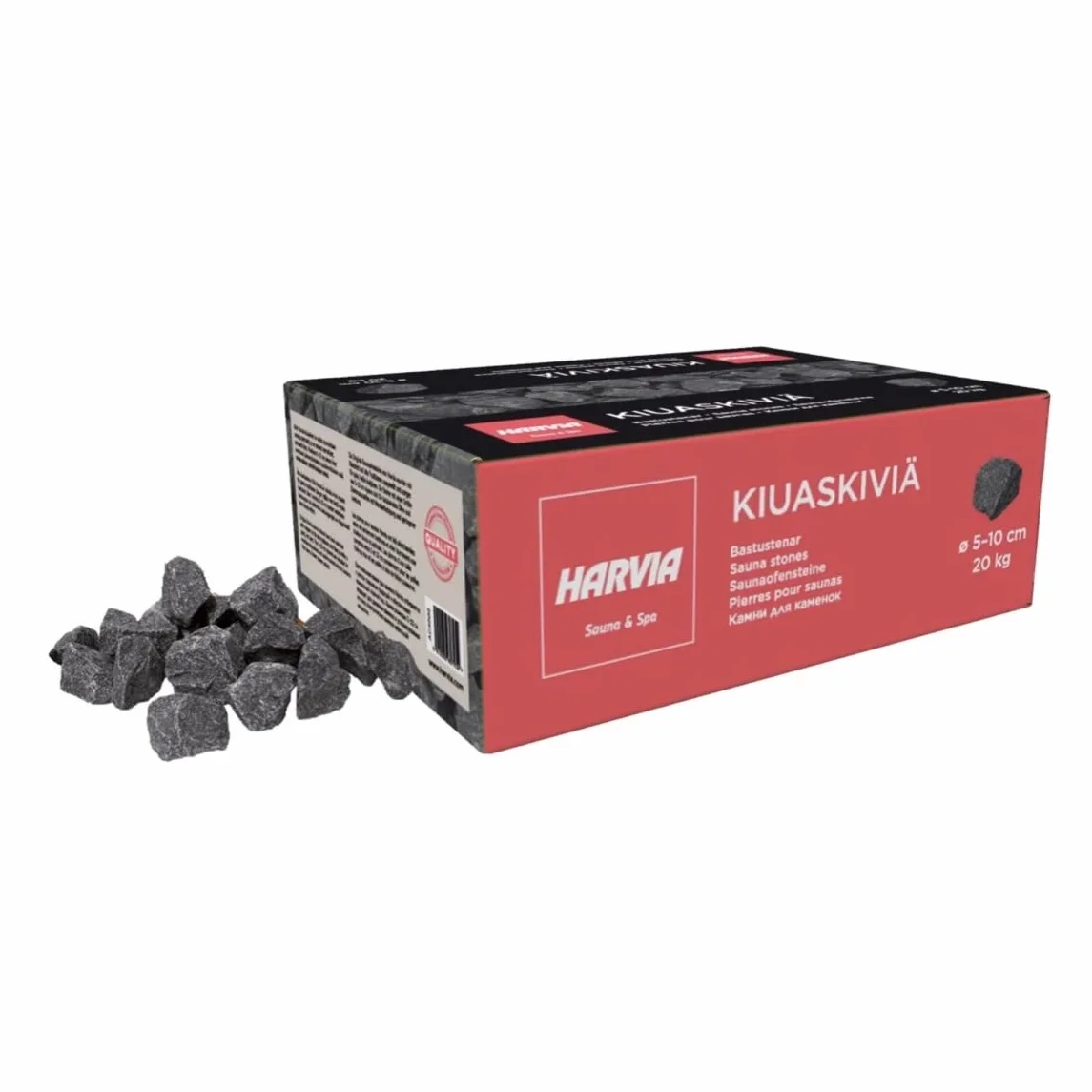 Harvia Piedras Sauna para calentadores eléctricos 20 kg (Ø 5-10 mm)