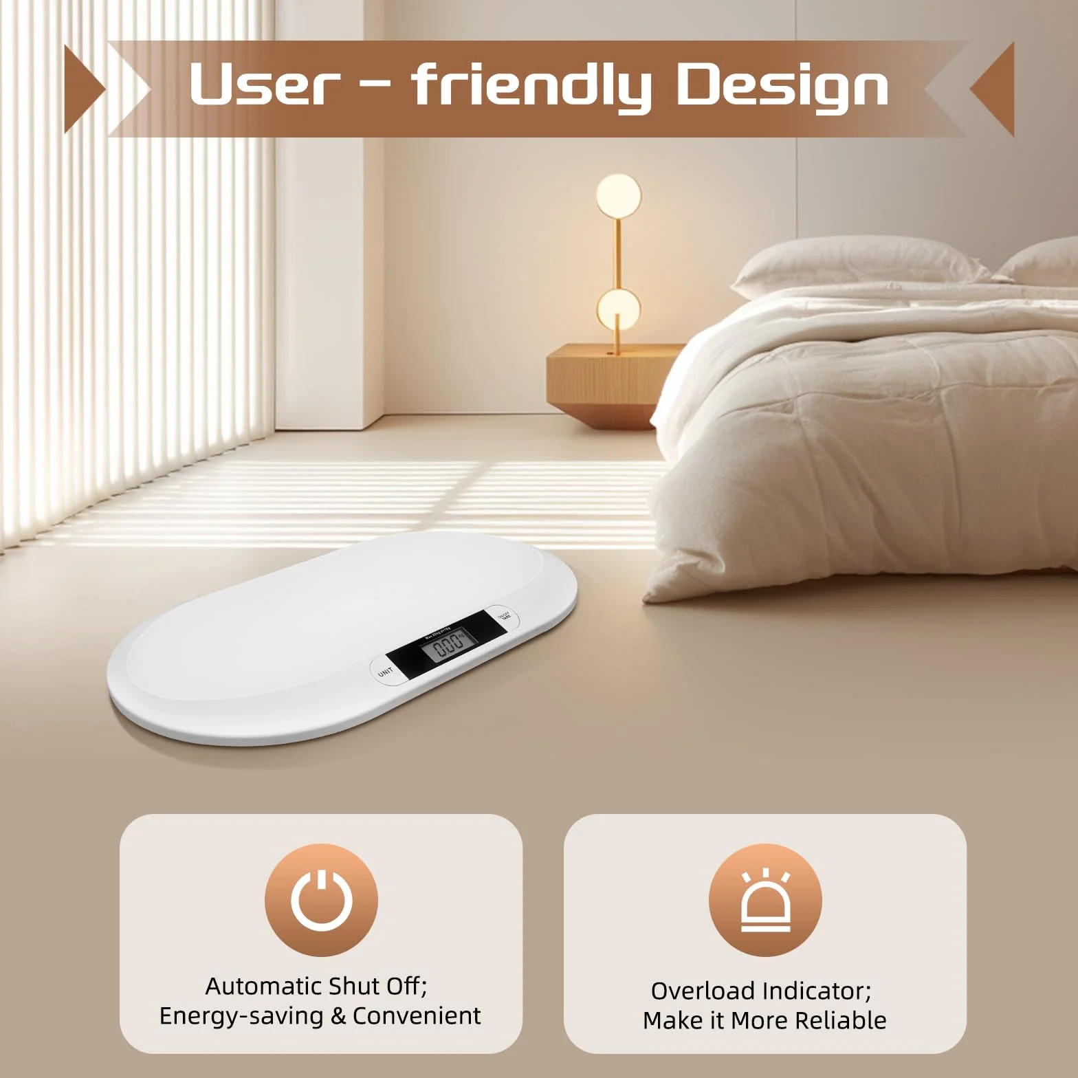 Báscula digital inteligente para bebé, gatos y animales pequeños, hasta 44 libras, con apagado automático, 3 unidades