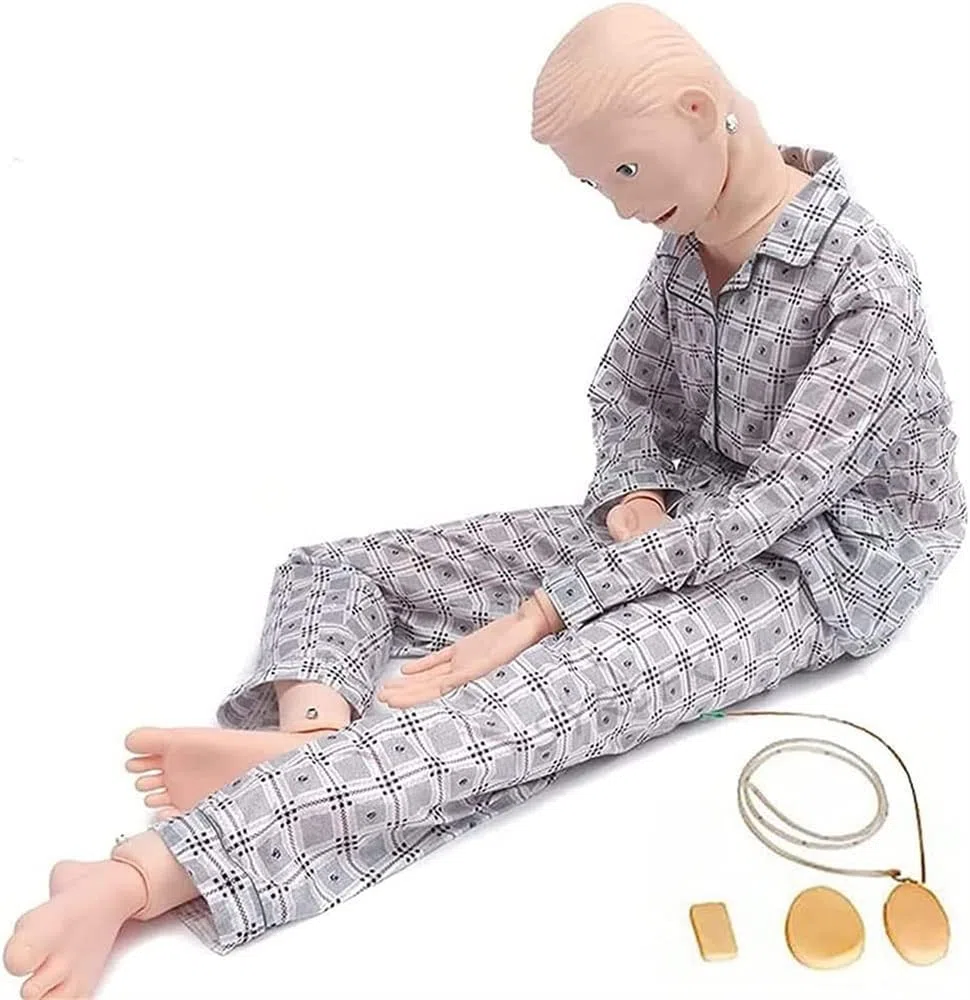 Maniquí de entrenamiento geriátrico – Maniquí multifuncional para el cuidado del paciente con módulos intercambiables para suministros de enseñanza y educación – Maniquí de entrenamiento de