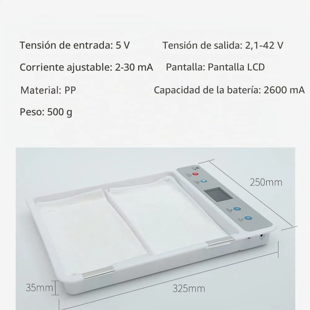 Dispositivo de iontoforesis para tratar la hiperhidrosis para uso doméstico Uso periódico puede tratar eficazmente las manos y los pies sudorosos