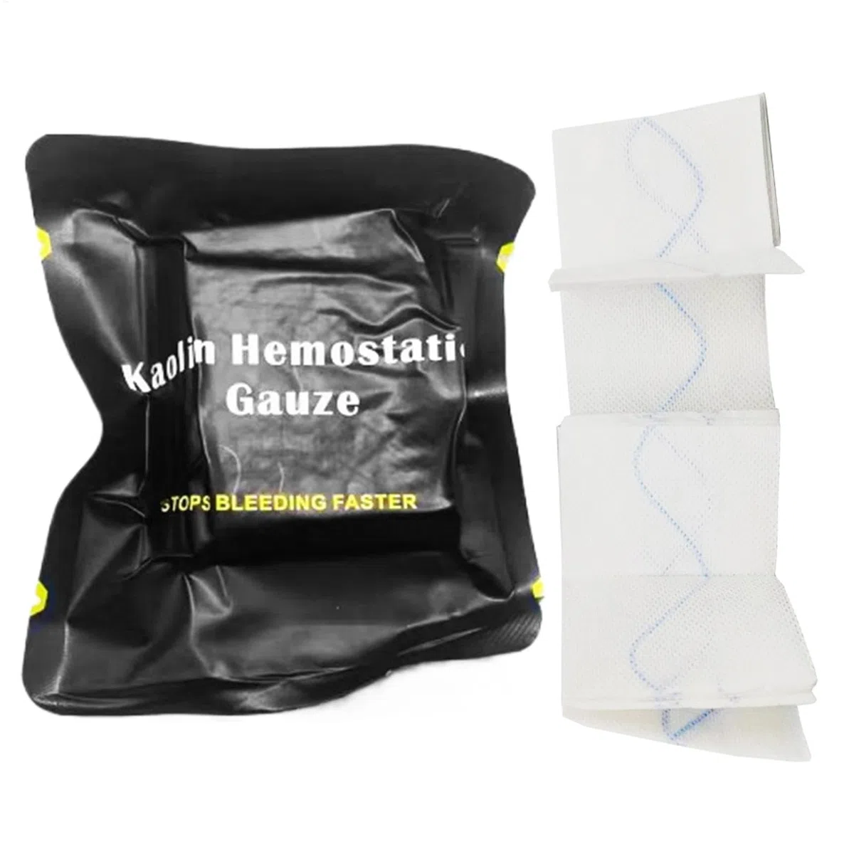 Almohadilla de control de gasa, vendaje de caolín de arcilla, vendaje de coagulación, diseño de absorción rápida, paquete de cuidado de heridas, color, para camping, senderismo, viajes