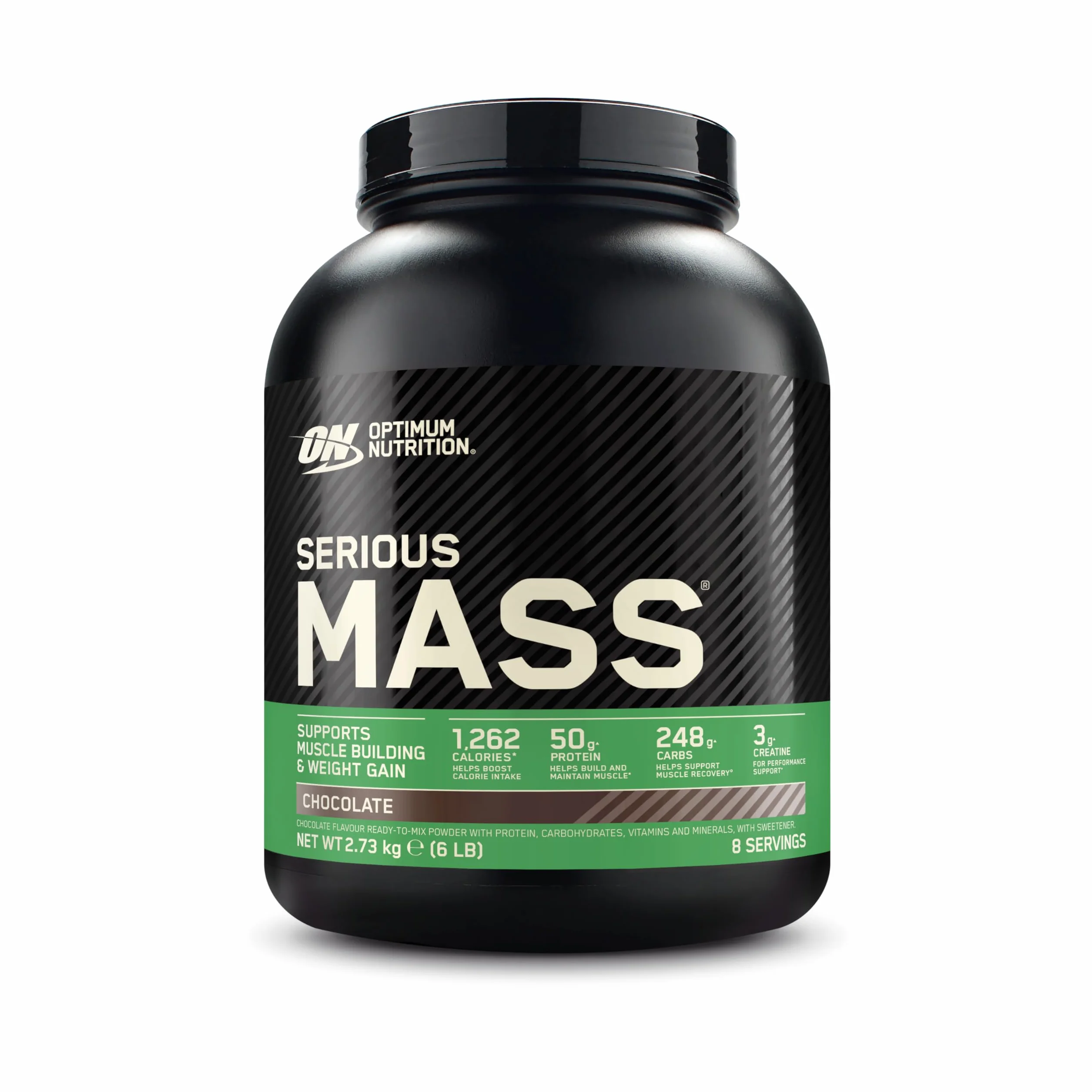 Optimum Nutrition Serious Mass Proteína para Ganar Peso, Chocolate, 2.73kg