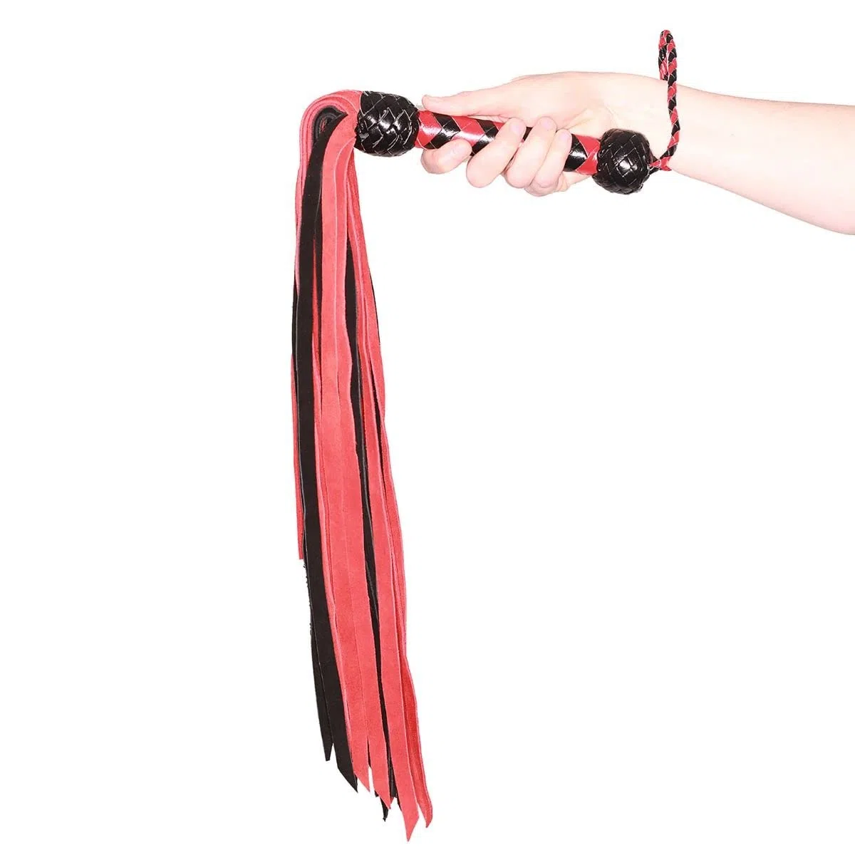 Prowler RED The 33" Black & Red Flogger - Diseño elegante para azotes sensuales y juegos de impacto