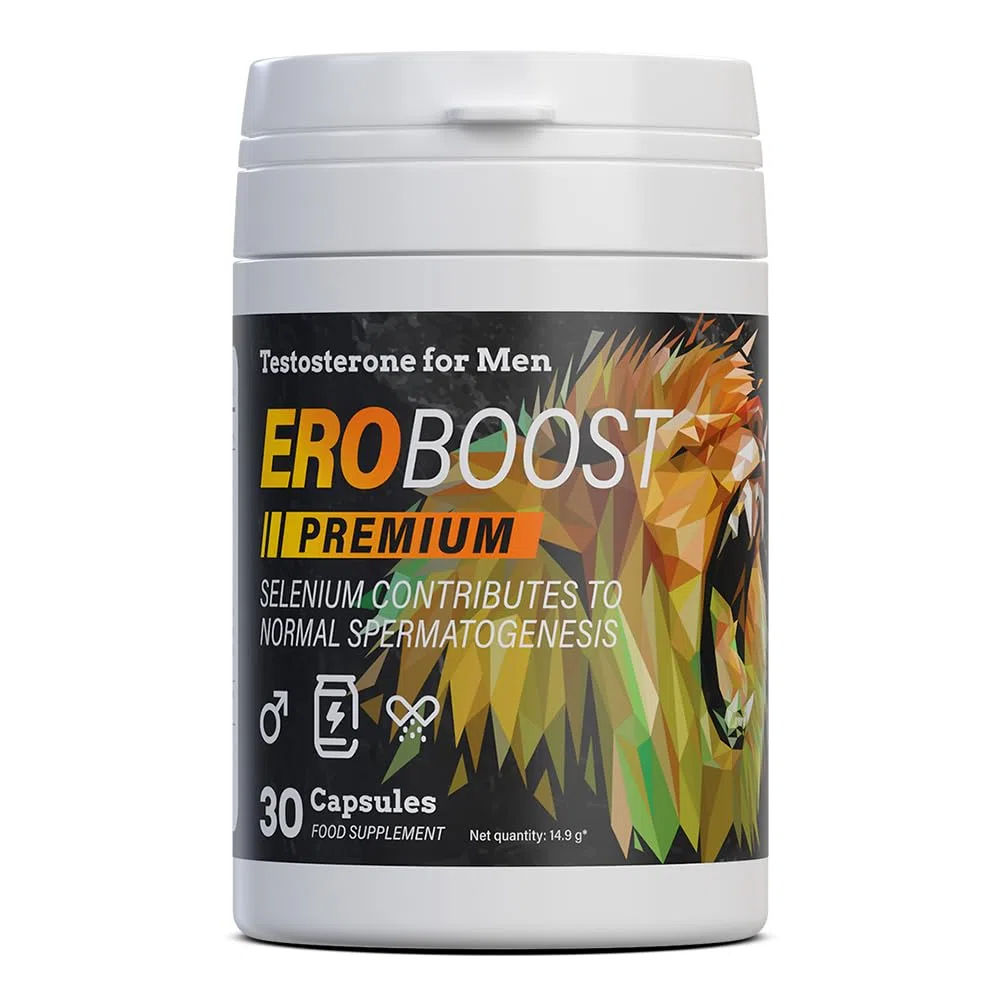 Eroboost Complemento natural para la vitalidad masculina, equilibrio hormonal y energía psicofísica, 30 cápsulas