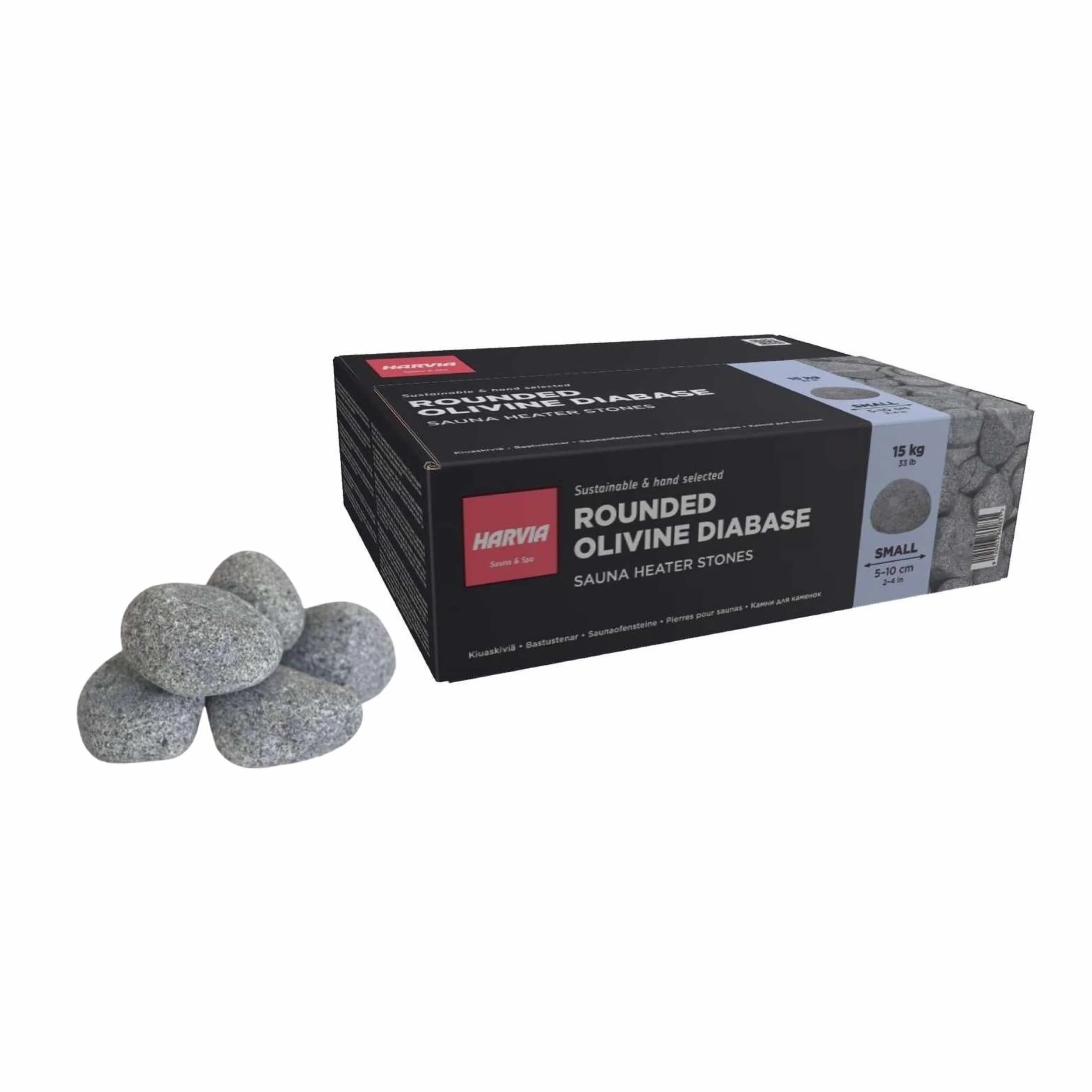 Sentiotec Piedras redondas para sauna, 15 kg, para estufa de sauna, piedras finlandesas, 5-10 cm