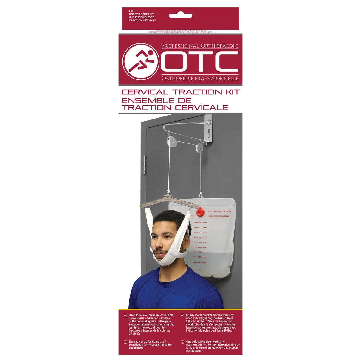 OTC - Kit de tracción cervical para puerta, completo