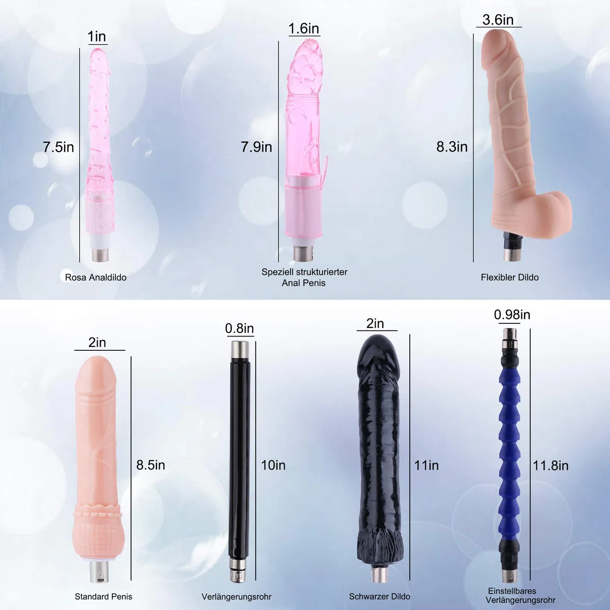 Auxfun - Máquina sexual automática con 7 cabezales, conector 3XLR, ángulo de velocidad ajustable, juguete sexual eléctrico para adultos