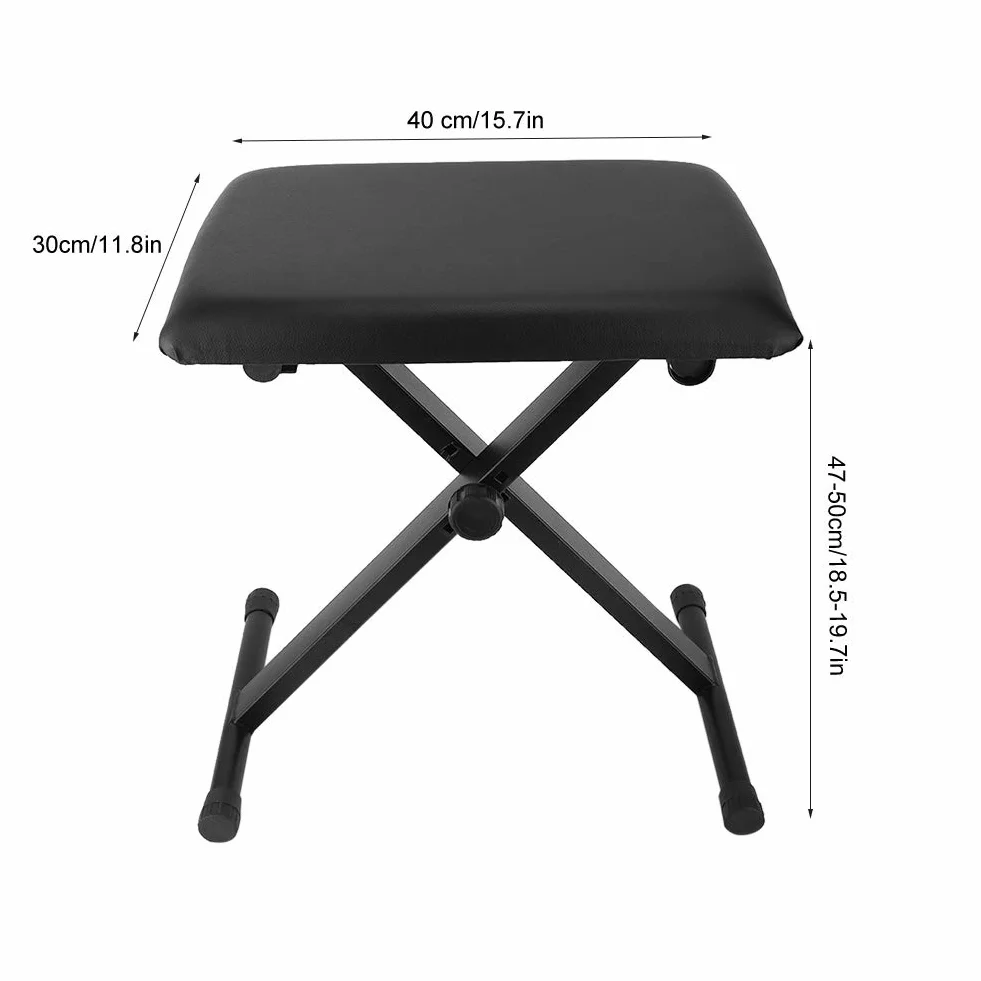 Taburete Plegable Altura Ajustable para Tatuaje 47-52 cm Cojín Grueso