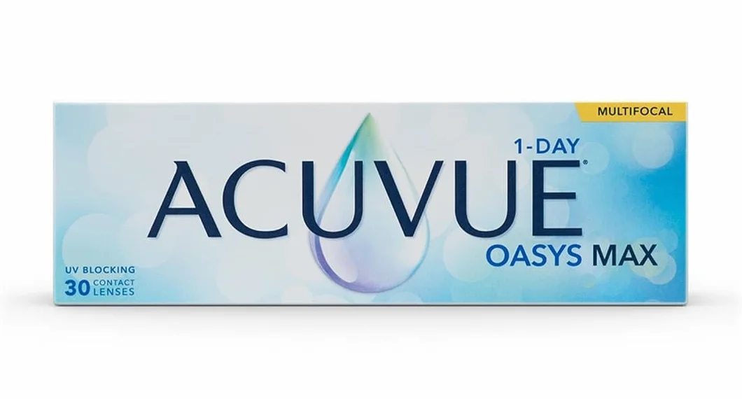 Acuvue Oasys Max 1-Day Multifocal Lentes Diarias 30 Unidades -3.50 Dpt +1.50 Adición 14.3 mm 8.4 mm