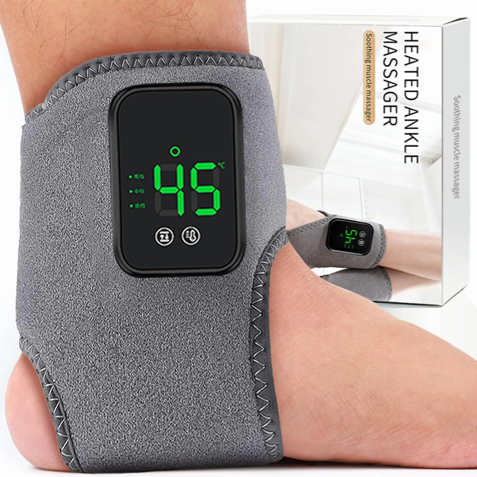 Masajeador de Pies 3 en 1 Eléctrico con 3 Modos de Vibración, 5 Niveles de Calor y Temporizador 30 min para Fascitis Plantar