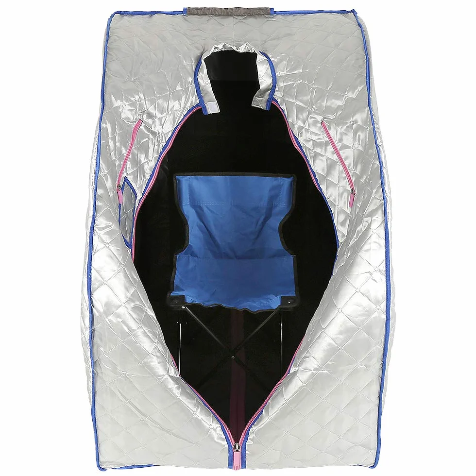 Sauna de Infrarrojos 1000W Sauna Iinfrarroja Portable Terapéutica Caja de Sauna Infrared Sauna,sauna,Sauna inflable,Portátil,Sauna infrarroja Portable Una Persona para Desintoxicación(EU)