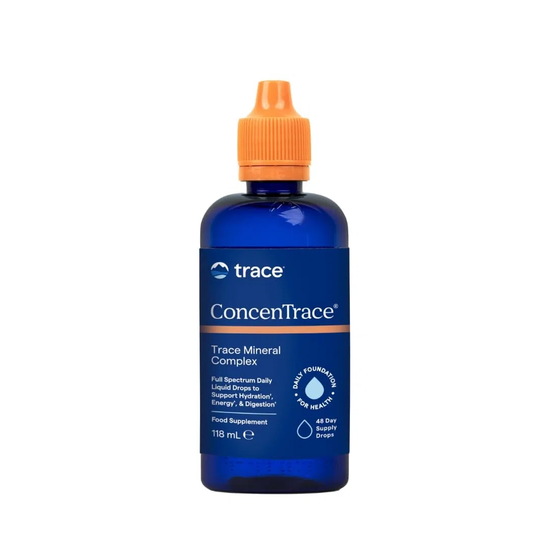 Trace Minerals - Gotas ConcenTrace | Minerales Completos: Magnesio, Cloruro, Potasio Iónicos | Bajo Sodio | Energía, Electrolitos, Hidratación | 118 ml, 48 Días (1 Unidad)