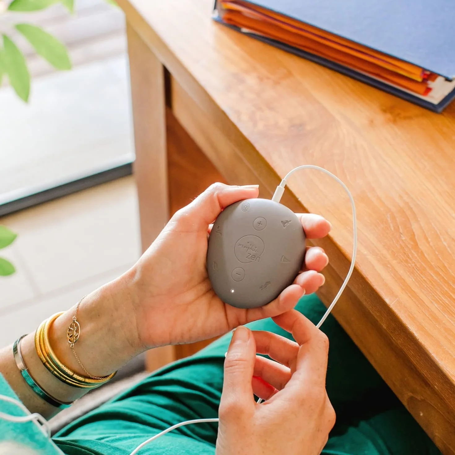 Morphée Zen | La Maquina de Meditación para la Relajación Instantánea | Antiestrés, Relajación Profunda, Portátil | Musica Relajante, Sesiones de Meditación, Ruido blanco | 72 sesiones en 4 idiomas