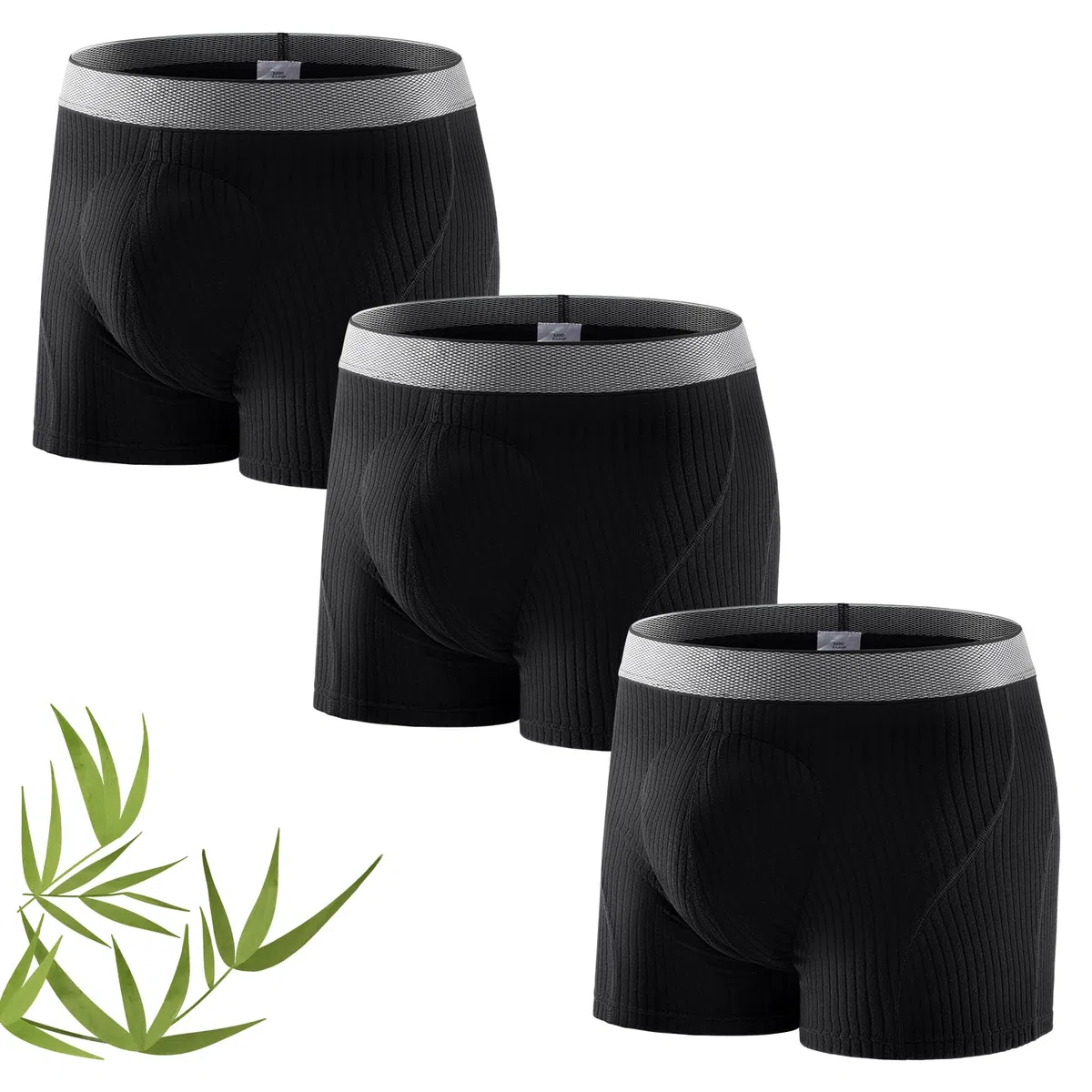 Carer Pack de 3 Boxers para Incontinencia Hombre Bambú 160 ml de Capacidad de Absorción Calzoncillos para incontinencia Lavable Reutilizable Transpirable Ropa Interior Antifugas Negro Talla 4XL