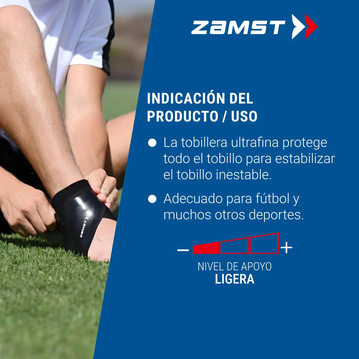 Zamst Filmista Ankle - Tobillera Ultrafina para Deporte, Soporte Estabilizador para el Tobillo para Hombres y Mujeres