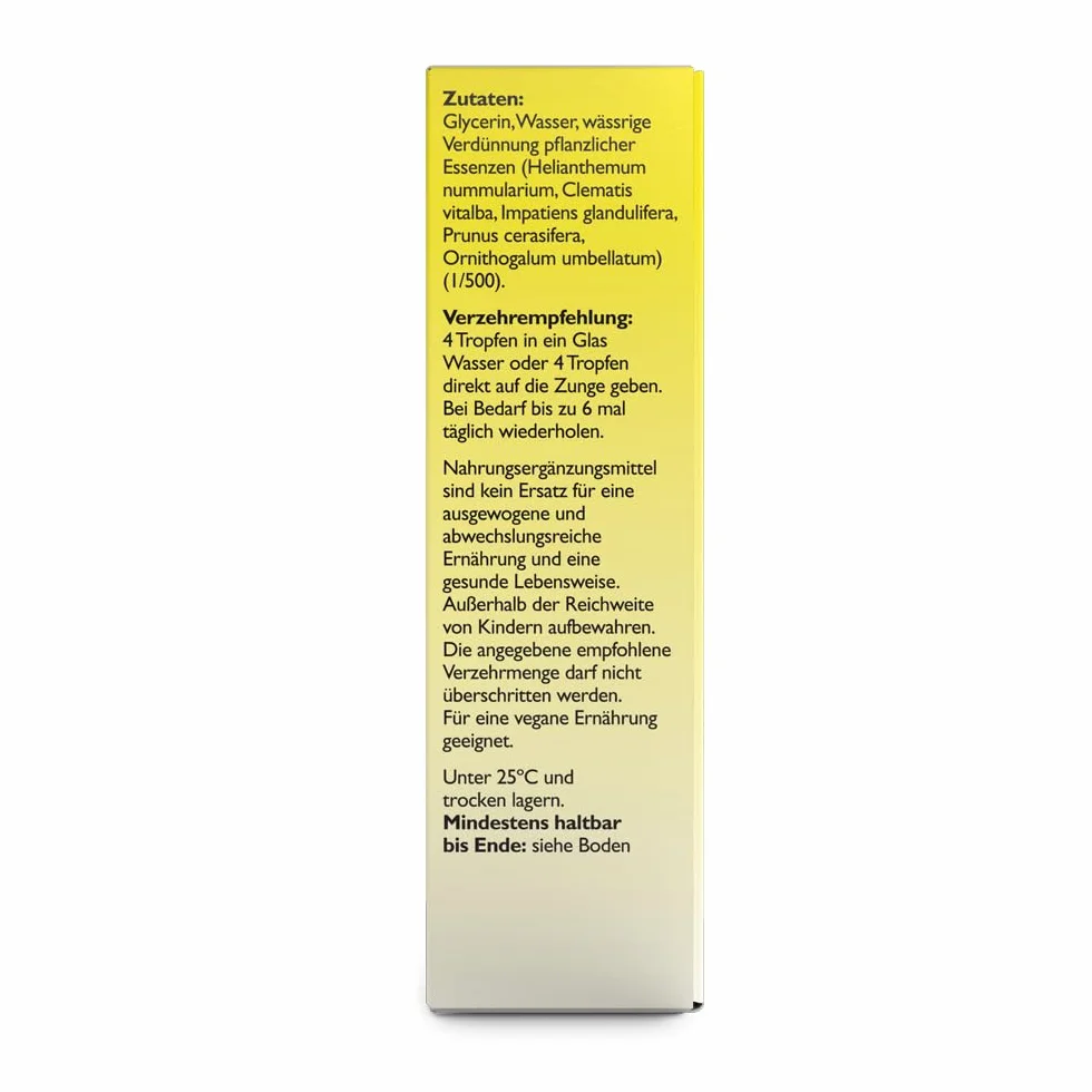 Gotas originales BACH RESCURA sin alcohol: (anteriormente Rescue) mezcla de flores de Bach, 20 ml