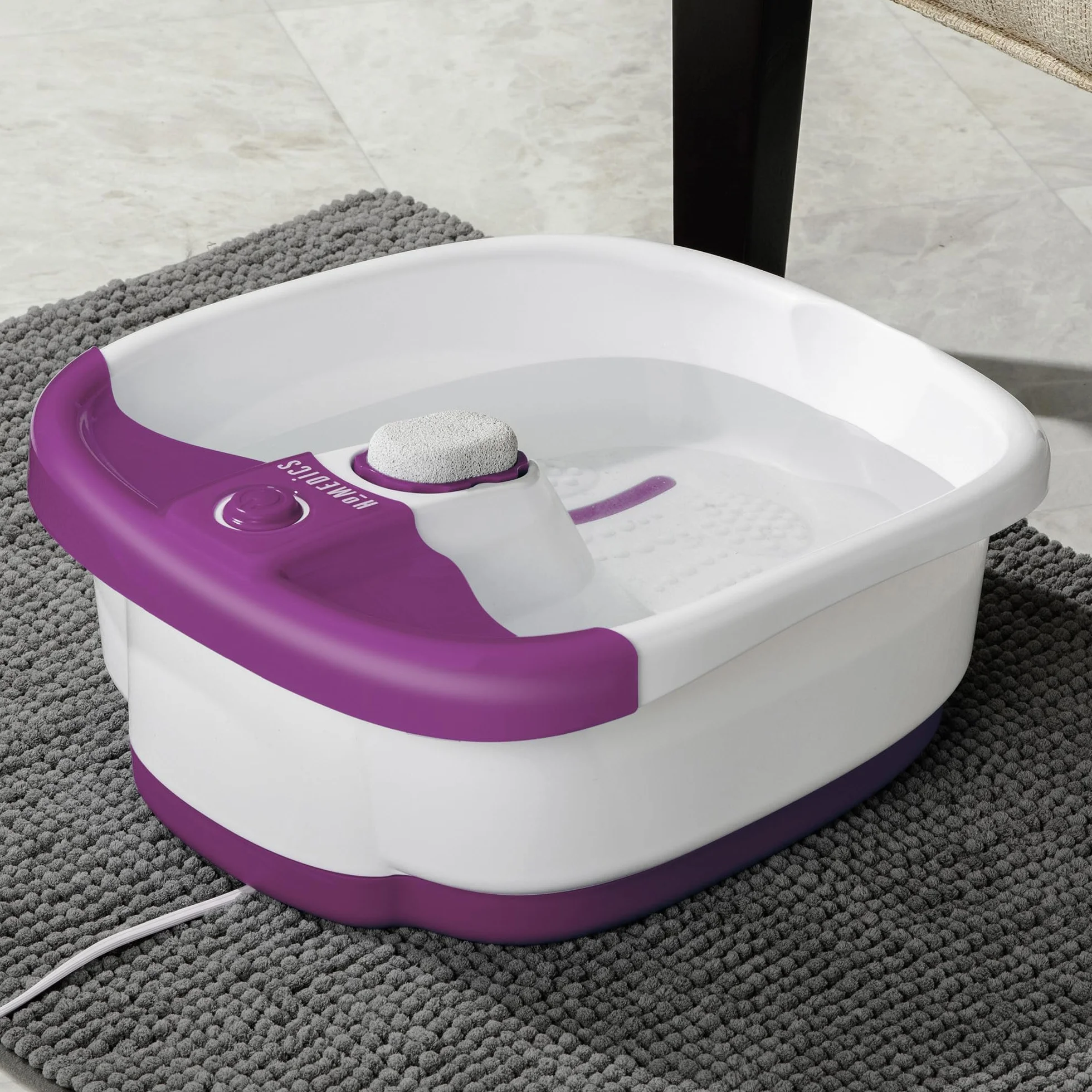 HoMedics Bubblemate Baño para Pies Hidromasajeador con Piedra Pómez Integrada