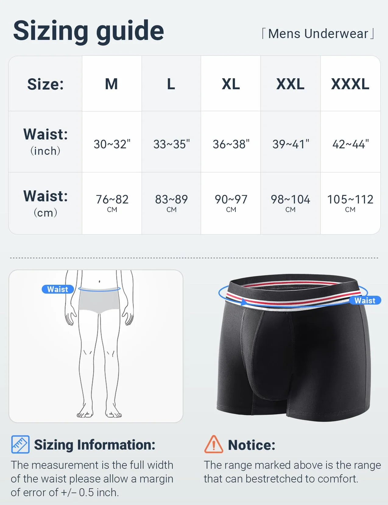 CARER Healthcare Incontinence Pregnancy 3 Paquetes Calzoncillos Boxer para Hombres con Incontinencia, Calzoncillos Lavables y Ligeros con Almohadilla Absorbente de 80 ML para Incontinencia Leve
