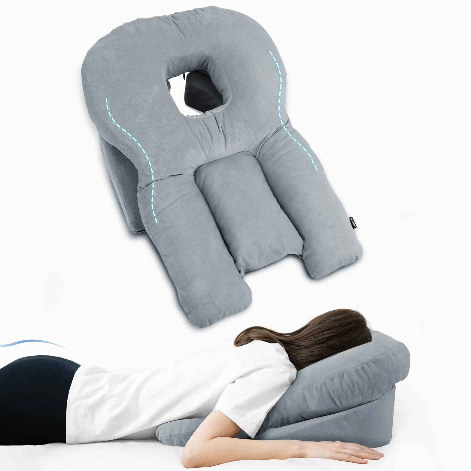 HOMCA Almohada Facial con Agujero para Recuperación de Desprendimiento de Retina y Vitrectomía