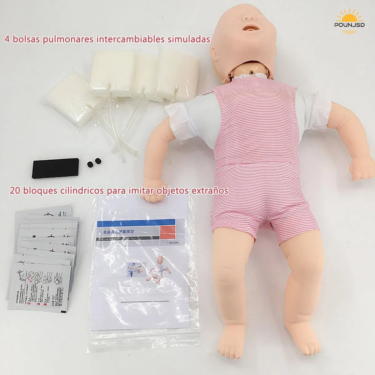 Modelo De Primeros Auxilios Para Bebés,Entrenamiento De Asfixia Bebés Muñeca,Maniquí RCP para Entrenamiento,Modelo De Reanimación Cardiopulmonar, para capacitación en hospitales y Escolares
