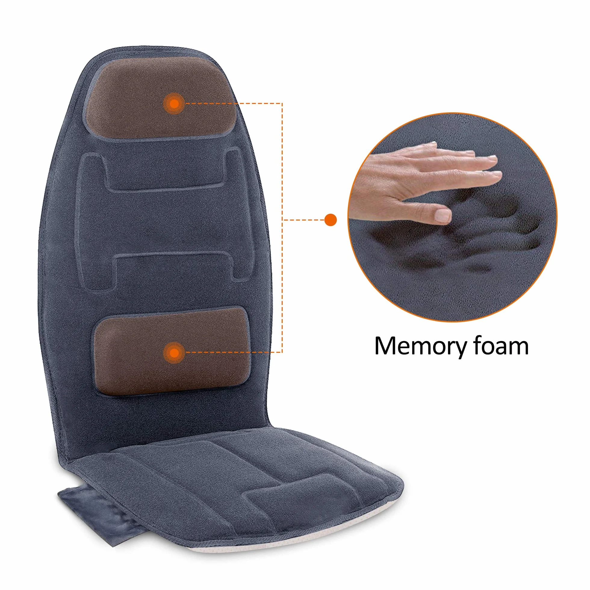 Snailax Asiento de Masaje con Calor, 10 Motores de Vibración, Cojín Masajeador para Espalda, Relajación