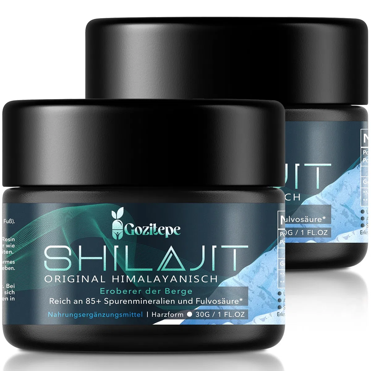 Resina Shilajit – 100% pura original himalaya himalaya calidad de grado oro, alto contenido de ácido fúlvico, con minerales y oligoelementos, sin aditivos (paquete de 2)
