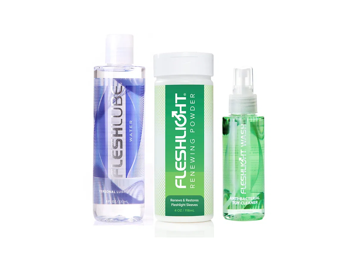 Fleshlight Care Set - lubricante a base de agua, limpieza y cuidado para todas las Fleshlights