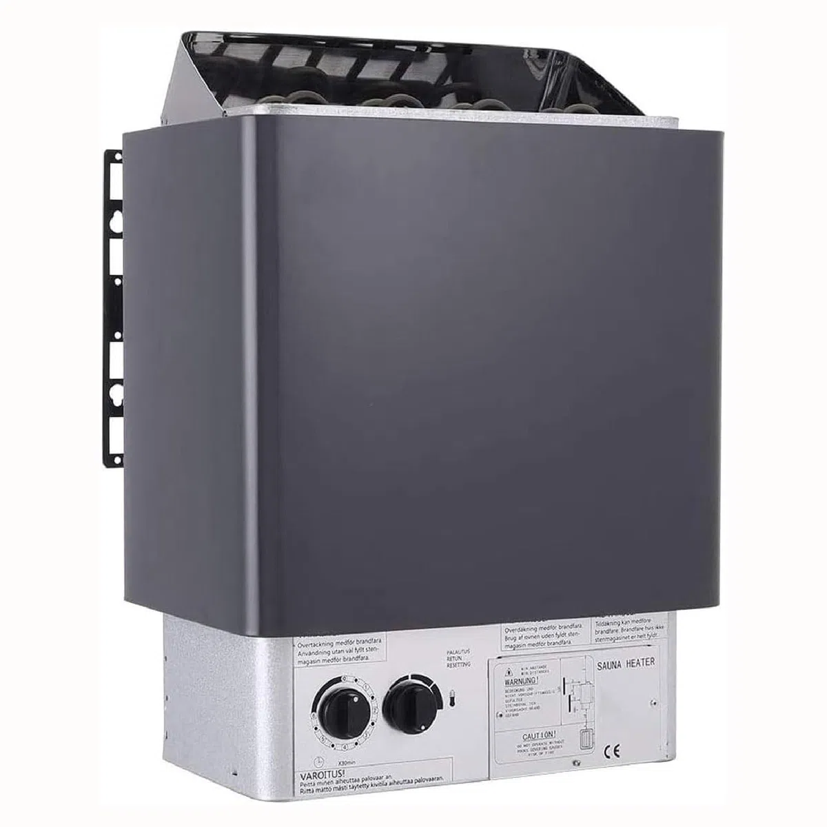 Calentador eléctrico de sauna de 9 KW, estufa de baño de vapor de 220 V con controlador interno, temporizador de 3 horas y temperatura ajustable para el hogar, hotel, spa, 141-459 pies cúbicos