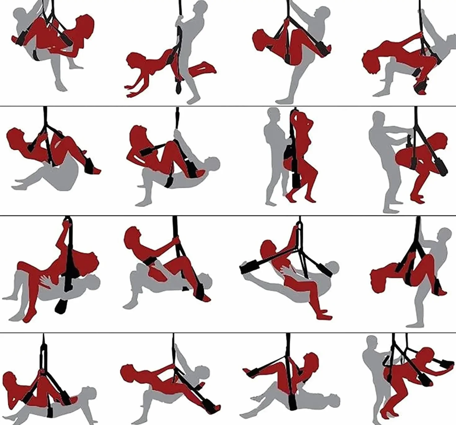 Swing Set de Tres etapas para Parejas Giratorio Mejorado con amortiguación Columpio šëxual Colgantes Columpios arnes šëxuales Parejas Juegos Šêxuales de Parejas àdultos Šêx toystore Women P1E23